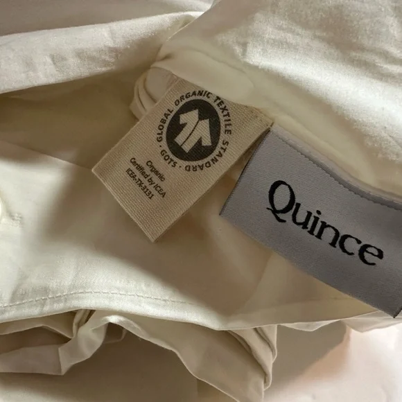 NWT QUINCE Organic Brushed Cotton Duvet Cover  - Ivory - King/Cal/King - Picture 9 of 9